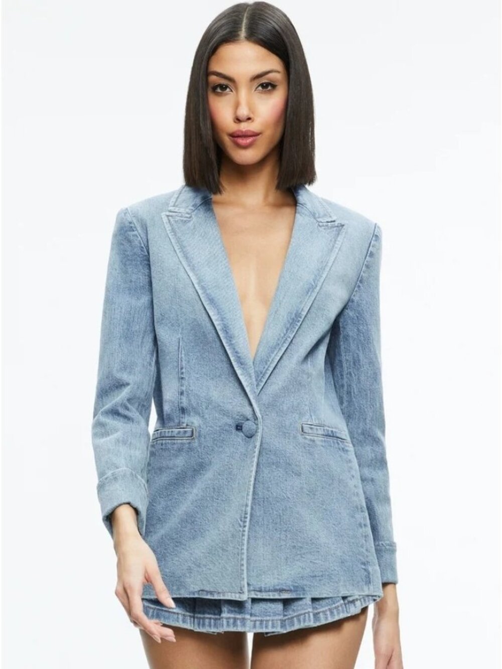 Alice + Olivia JUSTINE ROLLED CUFF BLAZER Size 12